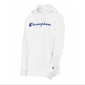 champion dbl script pullover hoodie